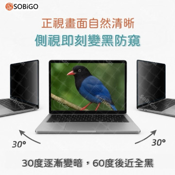 SOBiGO 鎖必隔｜左右雙向防窺＋抗藍光保護片（多品牌通用型）
