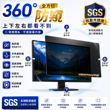 SOBiGO 鎖必隔｜360° 全方位四向防窺抗藍光保護片（多品牌通用型）