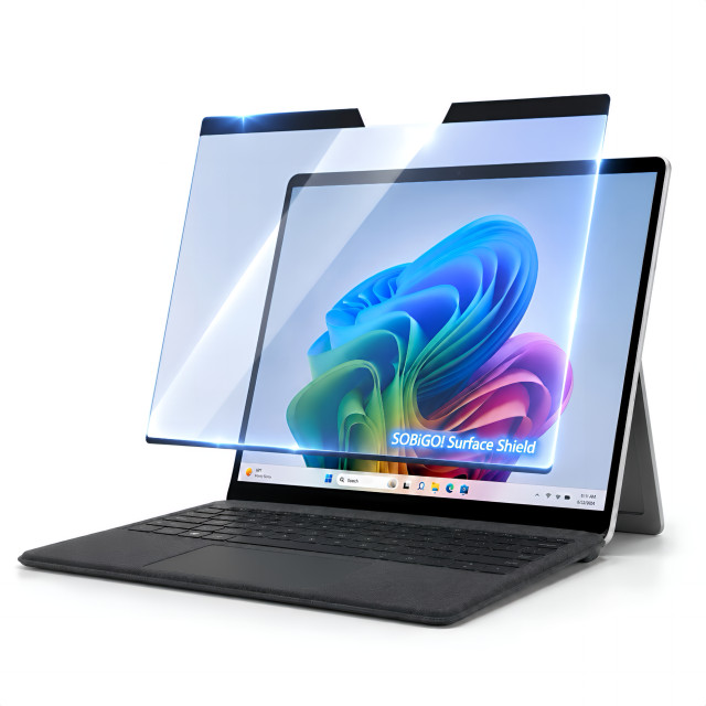 SOBiGO 鎖必隔｜Microsoft Surface 專用磁吸式抗藍光保護膜 (亮面高透)｜濾藍光不色偏 支援Pro 11/10/9 Laptop