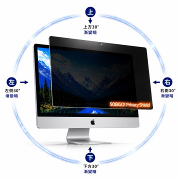 SOBiGO 鎖必隔｜iMac 21.5 / 24 / 27吋專用 360° 全方位四向防窺抗藍光保護片 SGS認證